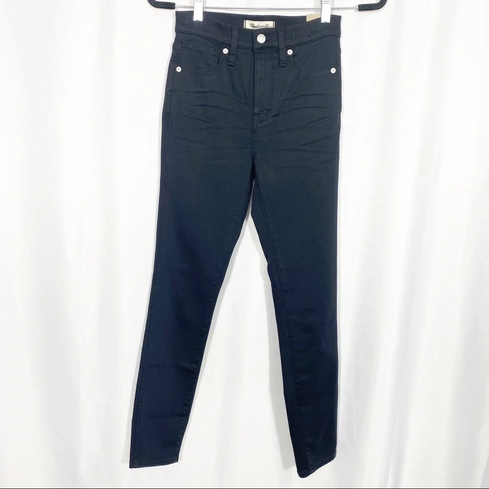 Madewell 10” High Rise Skinny Jeans Tencel Denim Edition: Lunar Black Wash